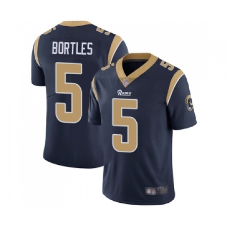 Youth Los Angeles Rams #5 Blake Bortles Navy Blue Team Color Vapor Untouchable Limited Player Football Jersey