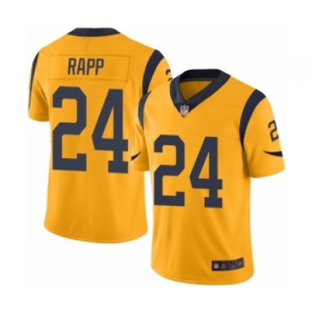 Youth Los Angeles Rams #24 Taylor Rapp Limited Gold Rush Vapor Untouchable Football Jersey