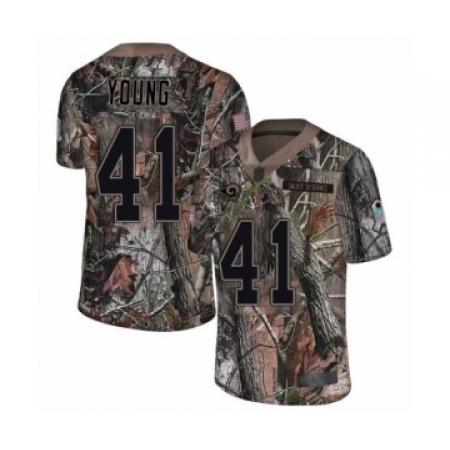 Youth Los Angeles Rams #41 Kenny Young Camo Rush Realtree Limited Football Jersey