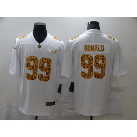 Men's Los Angeles Rams #99 Aaron Donald White Nike Leopard Print Limited Jersey