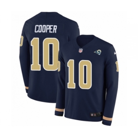 Men's Nike Los Angeles Rams #10 Pharoh Cooper Limited Navy Blue Therma Long Sleeve NFL Jersey