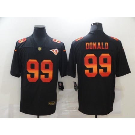 Men's Los Angeles Rams #99 Aaron Donald Black colorful Nike Limited Jersey