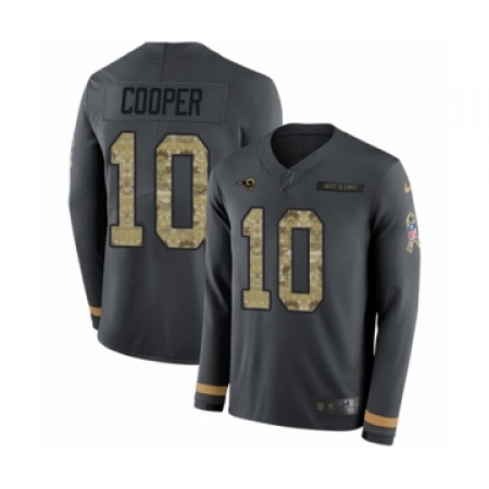 Youth Nike Los Angeles Rams #10 Pharoh Cooper Limited Black Salute to Service Therma Long Sleeve NFL Jersey