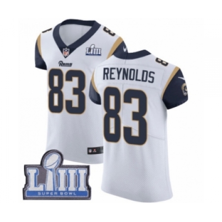 Men's Nike Los Angeles Rams #83 Josh Reynolds White Vapor Untouchable Elite Player Super Bowl LIII Bound NFL Jersey