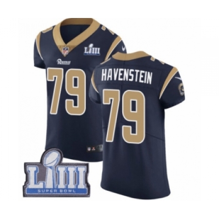 نودلز صينية Men's Nike Los Angeles Rams #79 Rob Havenstein Navy Blue Team Color Vapor  Untouchable Elite Player Super Bowl LIII Bound NFL Jer Size 40/M نودلز صينية