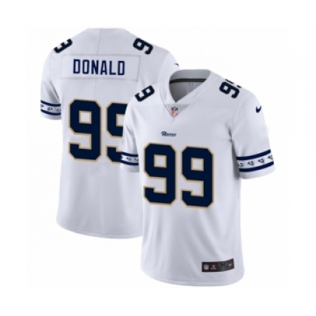 Men's Los Angeles Rams #99 Aaron Donald White Team Logo Cool Edition Jersey