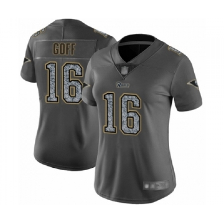 Women's Los Angeles Rams #16 Jared Goff Limited Gray Static Fashion Football Jersey