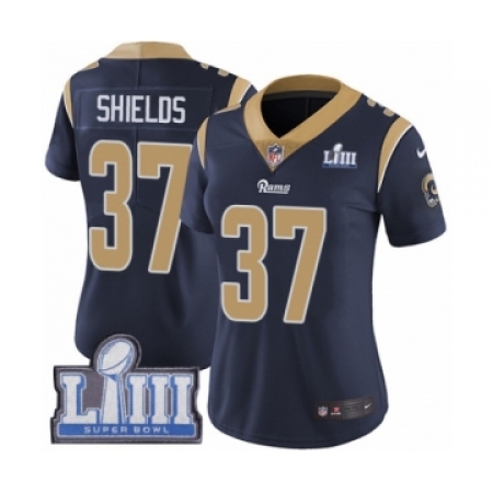 Women's Nike Los Angeles Rams #37 Sam Shields Navy Blue Team Color Vapor Untouchable Limited Player Super Bowl LIII Bound NFL Je
