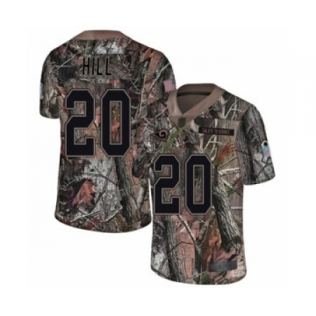 Men's Los Angeles Rams #20 Troy Hill Camo Rush Realtree Limited Football Jersey