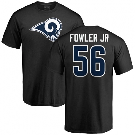 NFL Nike Los Angeles Rams #56 Dante Fowler Jr Black Name & Number Logo T-Shirt