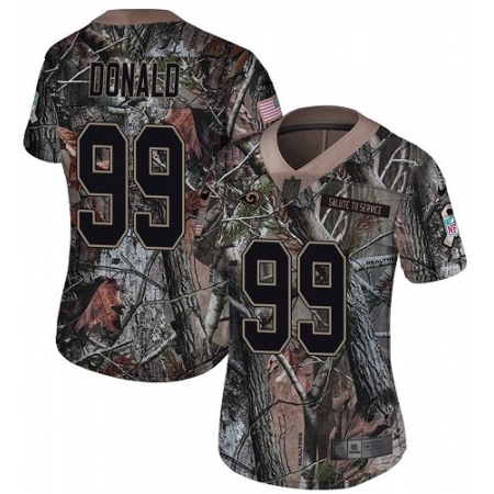 Women's Nike Los Angeles Rams #99 Aaron Donald Camo Rush Realtree Limited NFL Jersey