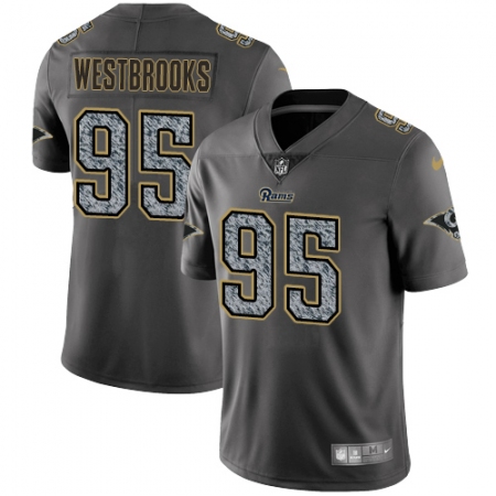 Men's Nike Los Angeles Rams #95 Ethan Westbrooks Gray Static Vapor Untouchable Limited NFL Jersey