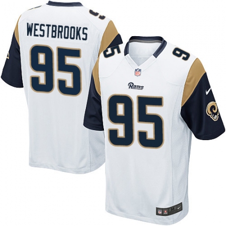 Men's Nike Los Angeles Rams #95 Ethan Westbrooks Game White NFL Jersey