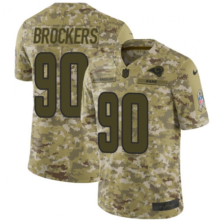 Men's Nike Los Angeles Rams #90 Michael Brockers Limited Camo 2018 Salute to Service NFL Jersey