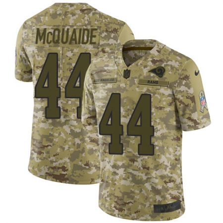 Men's Nike Los Angeles Rams #44 Jacob McQuaide Limited Camo 2018 Salute to Service NFL Jersey