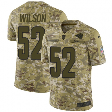 Men's Nike Los Angeles Rams #52 Ramik Wilson Limited Camo 2018 Salute to Service NFL Jersey