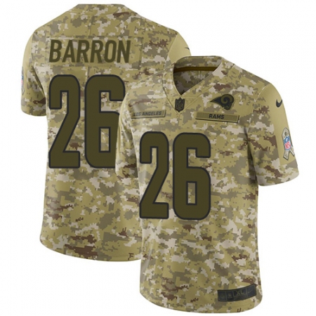 Men's Nike Los Angeles Rams #26 Mark Barron Limited Camo 2018 Salute to Service NFL Jersey