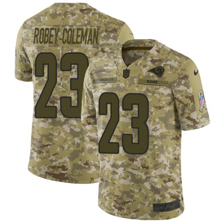Men's Nike Los Angeles Rams #23 Nickell Robey-Coleman Limited Camo 2018 Salute to Service NFL Jersey