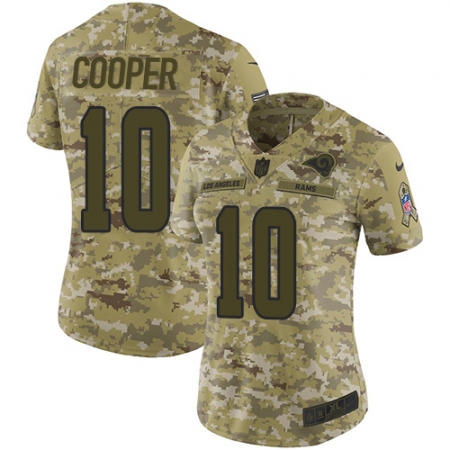 Women's Nike Los Angeles Rams #10 Pharoh Cooper Limited Camo 2018 Salute to Service NFL Jersey