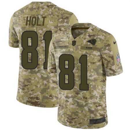 Youth Nike Los Angeles Rams #81 Torry Holt Limited Camo 2018 Salute to Service NFL Jersey