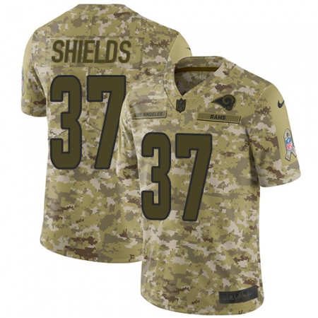 Youth Nike Los Angeles Rams #37 Sam Shields Limited Camo 2018 Salute to Service NFL Jersey