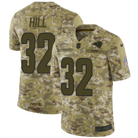 Youth Nike Los Angeles Rams #32 Troy Hill Limited Camo 2018 Salute to Service NFL Jersey