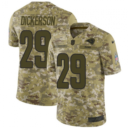 Youth Nike Los Angeles Rams #29 Eric Dickerson Limited Camo 2018 Salute to Service NFL Jersey