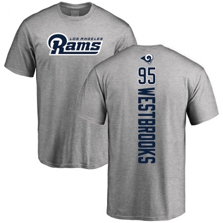 NFL Nike Los Angeles Rams #95 Ethan Westbrooks Ash Backer T-Shirt