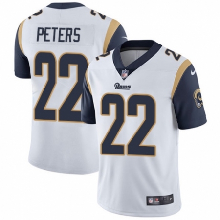 Youth Nike Los Angeles Rams #22 Marcus Peters White Vapor Untouchable Limited Player NFL Jersey