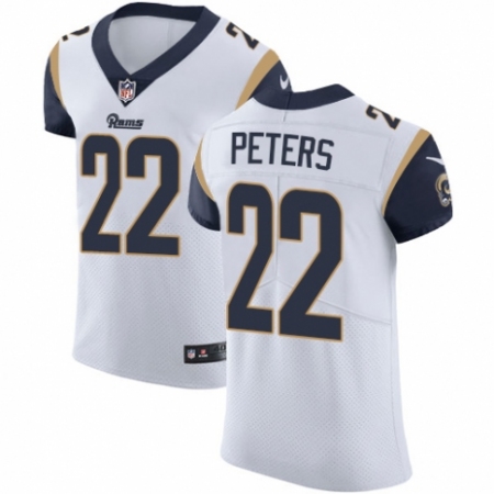 Men's Nike Los Angeles Rams #22 Marcus Peters White Vapor Untouchable Elite Player NFL Jersey
