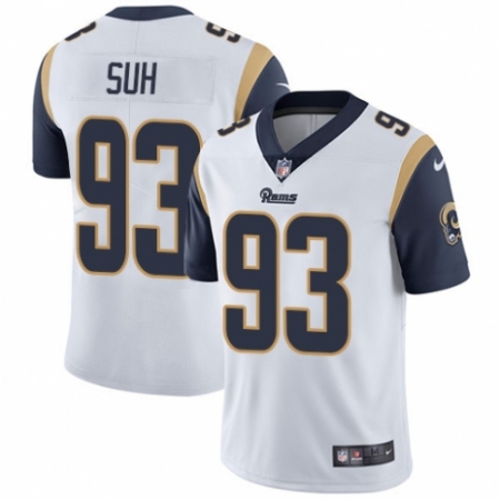 Youth Nike Los Angeles Rams #93 Ndamukong Suh White Vapor Untouchable Limited Player NFL Jersey