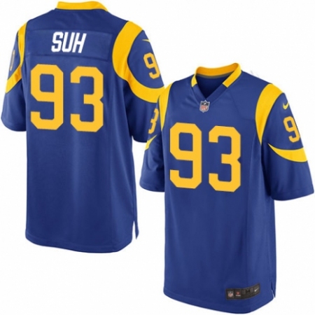 Men's Nike Los Angeles Rams #93 Ndamukong Suh Game Royal Blue Alternate NFL Jersey
