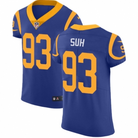 Men's Nike Los Angeles Rams #93 Ndamukong Suh Royal Blue Alternate Vapor Untouchable Elite Player NFL Jersey