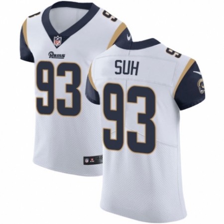 Men's Nike Los Angeles Rams #93 Ndamukong Suh White Vapor Untouchable Elite Player NFL Jersey