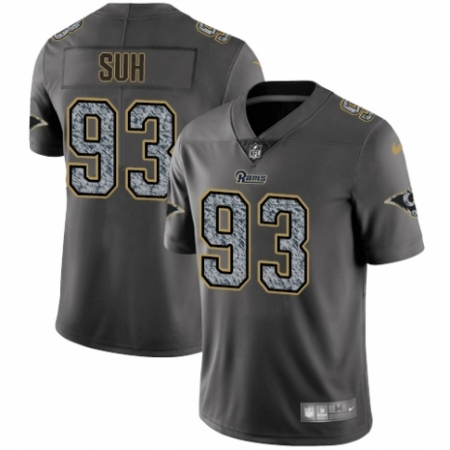 Youth Nike Los Angeles Rams #93 Ndamukong Suh Gray Static Vapor Untouchable Limited NFL Jersey