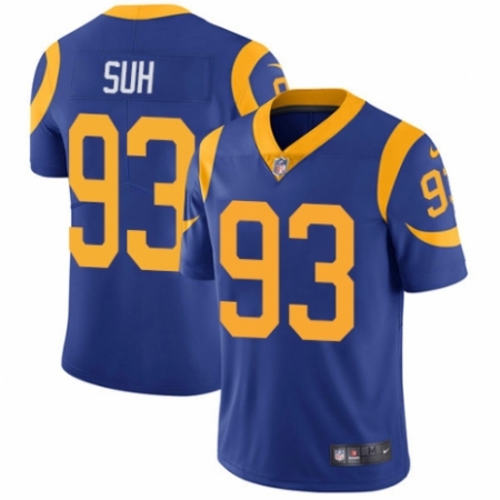 Youth Nike Los Angeles Rams #93 Ndamukong Suh Royal Blue Alternate Vapor Untouchable Limited Player NFL Jersey