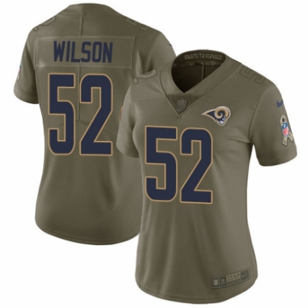 Women's Nike Los Angeles Rams #52 Ramik Wilson Limited Olive 2017 Salute to Service NFL Jersey