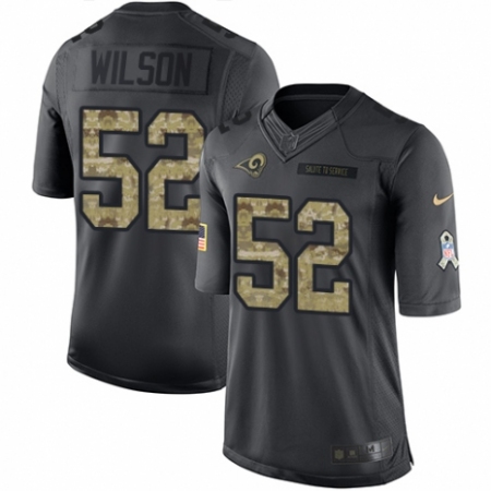 Men's Nike Los Angeles Rams #52 Ramik Wilson Limited Black 2016 Salute to Service NFL Jersey
