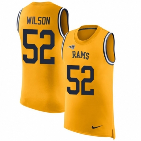 Men's Nike Los Angeles Rams #52 Ramik Wilson Limited Gold Rush Player Name & Number Tank Top NFL Jersey