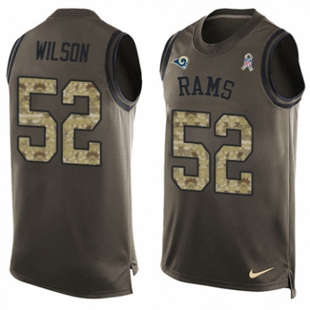 Men's Nike Los Angeles Rams #52 Ramik Wilson Limited Green Salute to Service Tank Top NFL Jersey