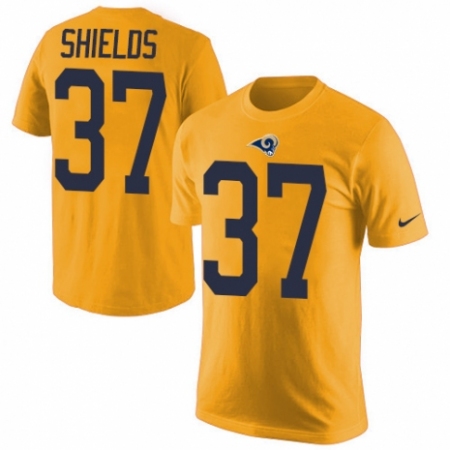 Men's Nike Los Angeles Rams #37 Sam Shields Gold Rush Pride Name & Number T-Shirt