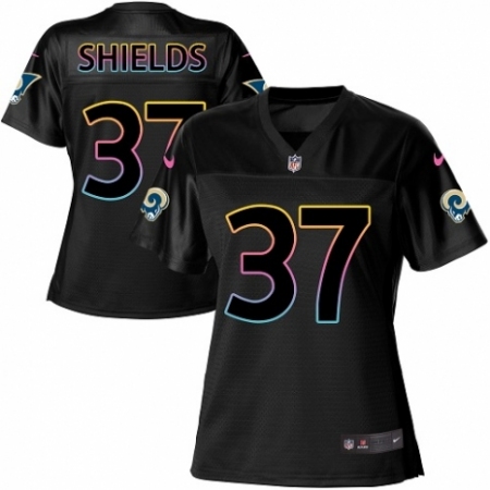Women's Nike Los Angeles Rams #37 Sam Shields Game Black Fashion NFL Jersey