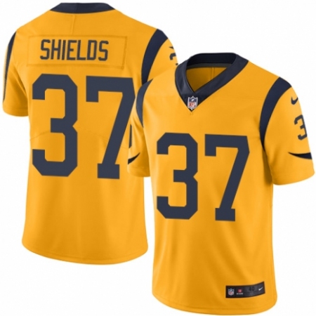 Men's Nike Los Angeles Rams #37 Sam Shields Limited Gold Rush Vapor Untouchable NFL Jersey