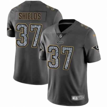 Men's Nike Los Angeles Rams #37 Sam Shields Gray Static Vapor Untouchable Limited NFL Jersey