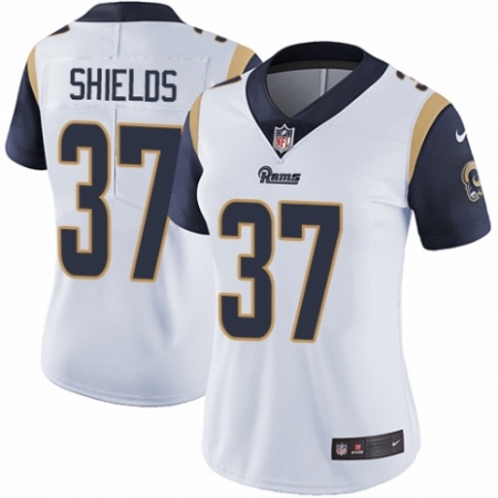 Women's Nike Los Angeles Rams #37 Sam Shields White Vapor Untouchable Limited Player NFL Jersey