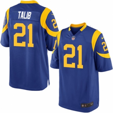 Men's Nike Los Angeles Rams #21 Aqib Talib Game Royal Blue Alternate NFL Jersey