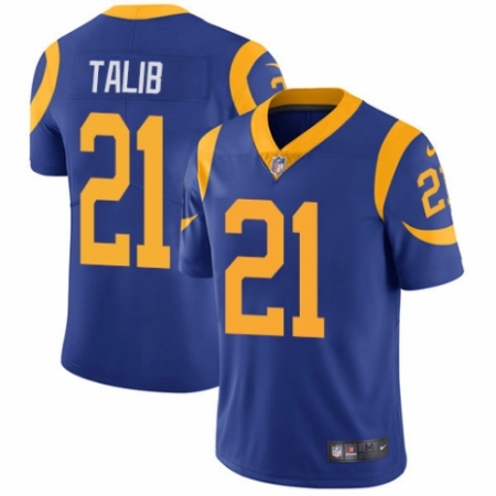 Men's Nike Los Angeles Rams #21 Aqib Talib Royal Blue Alternate Vapor Untouchable Limited Player NFL Jersey