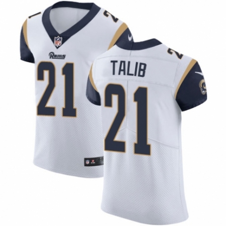 Men's Nike Los Angeles Rams #21 Aqib Talib White Vapor Untouchable Elite Player NFL Jersey