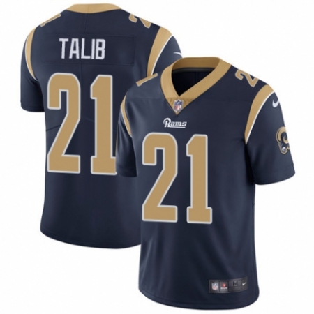 Men's Nike Los Angeles Rams #21 Aqib Talib Navy Blue Team Color Vapor Untouchable Limited Player NFL Jersey
