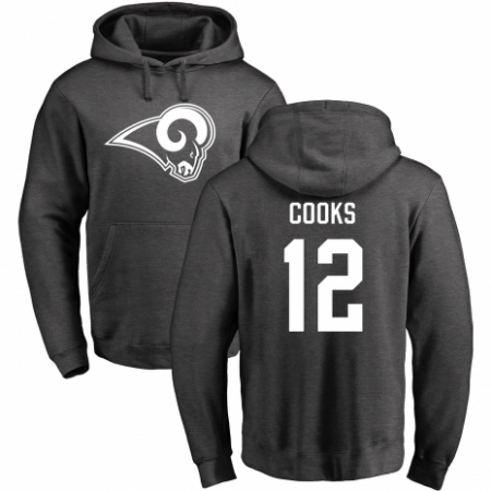 NFL Nike Los Angeles Rams #12 Brandin Cooks Ash One Color Pullover Hoodie